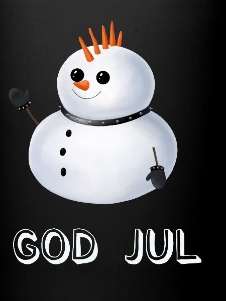 Gothic Schneemann God Jul - Schwedisch