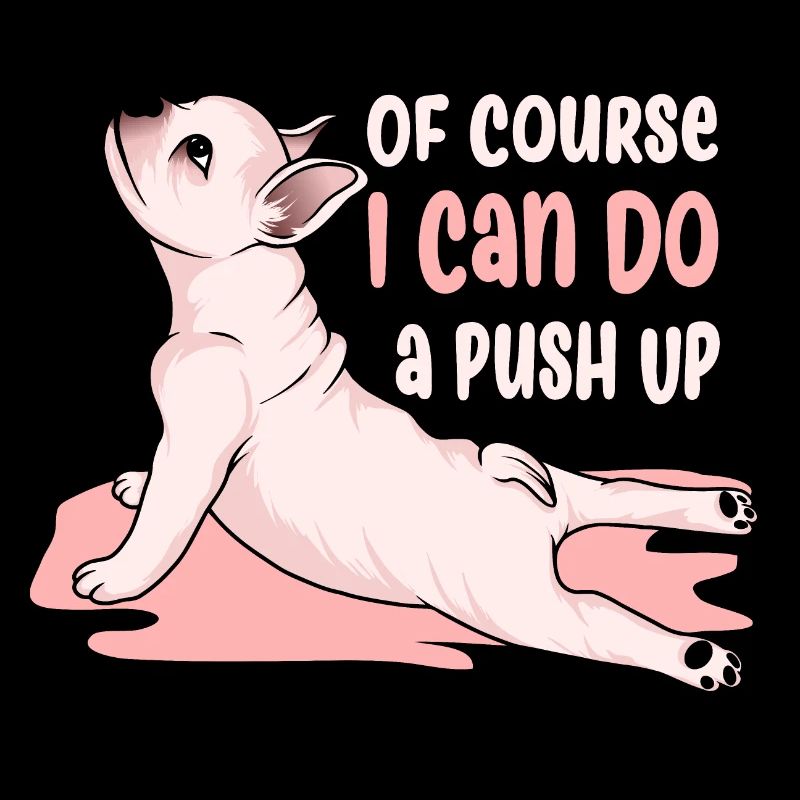 Ich kann einen Push-Up machen. Süßer Hund