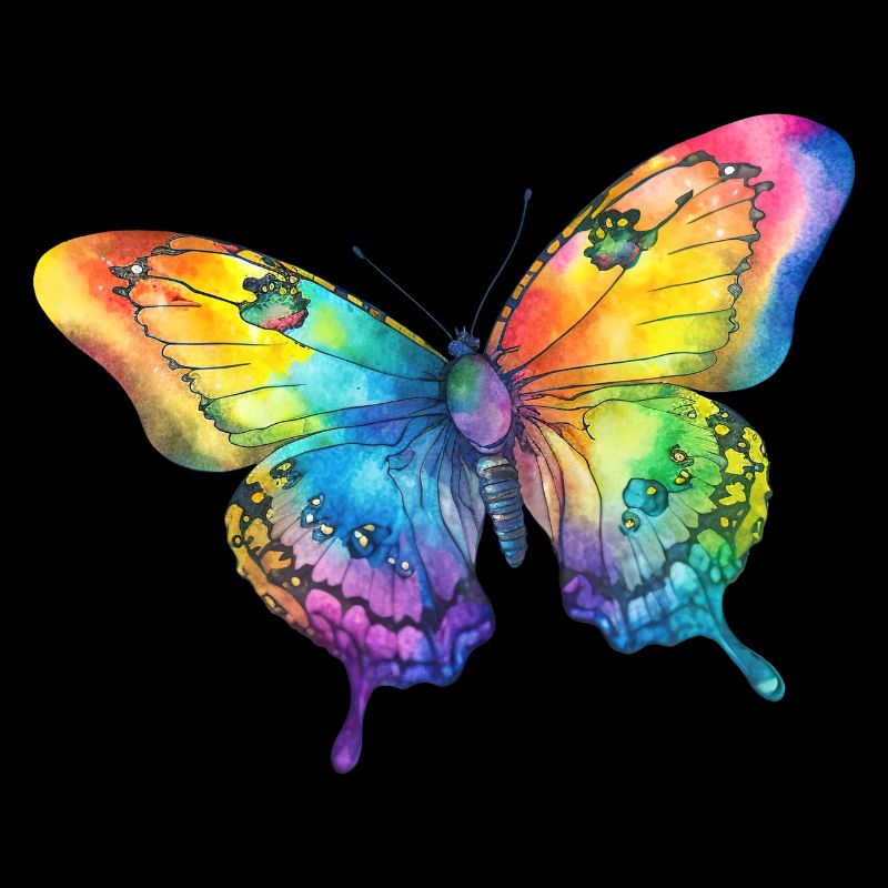 Couleurs arc-en-ciel papillon