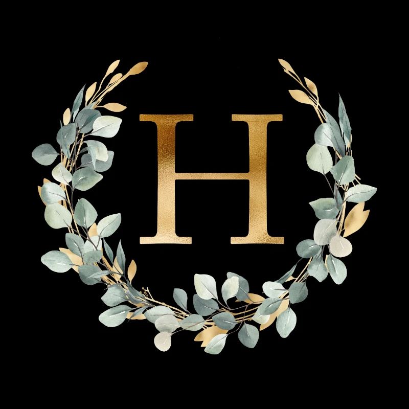 H Monogramm Eukalyptus Kranz