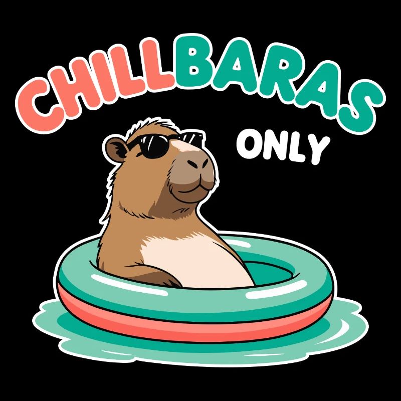 Chillbaras Only - Capybara cool dans la piscine