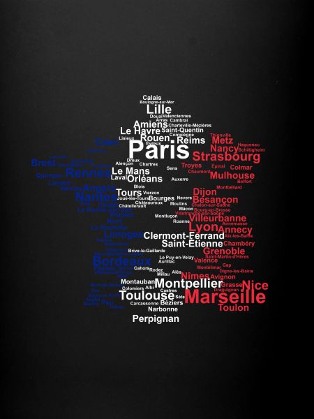Carte de vacances France