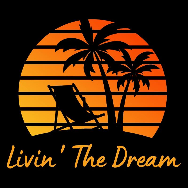 Live your dream beach palm trees holiday sun fun
