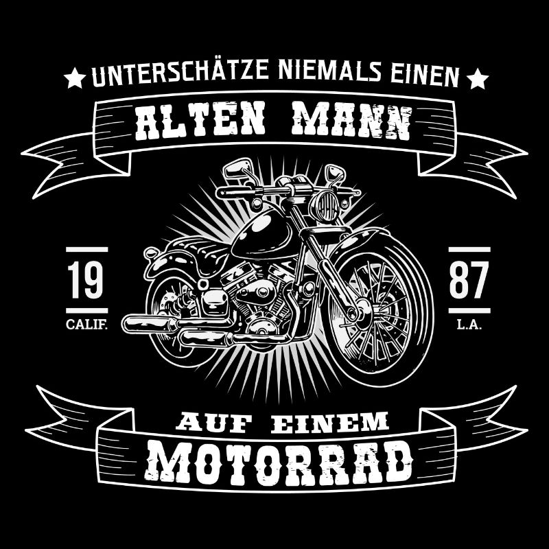 Biker Motorrad Geschenk | Alter Mann auf Motorrad