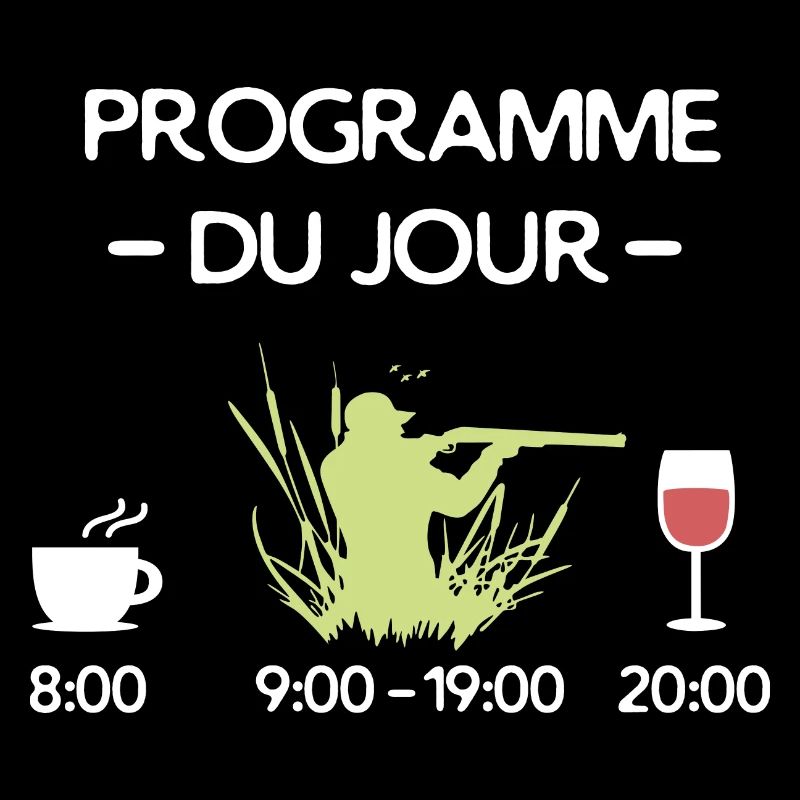 Programme du jour: café, chasse et apéro