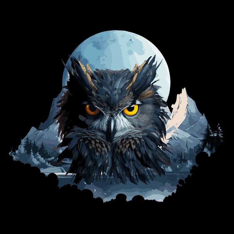 Eule schwarz fertig