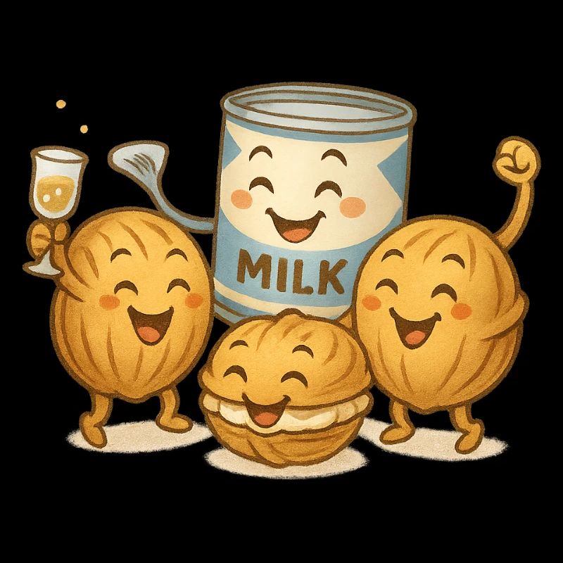 Condensed milk with nut biscuits