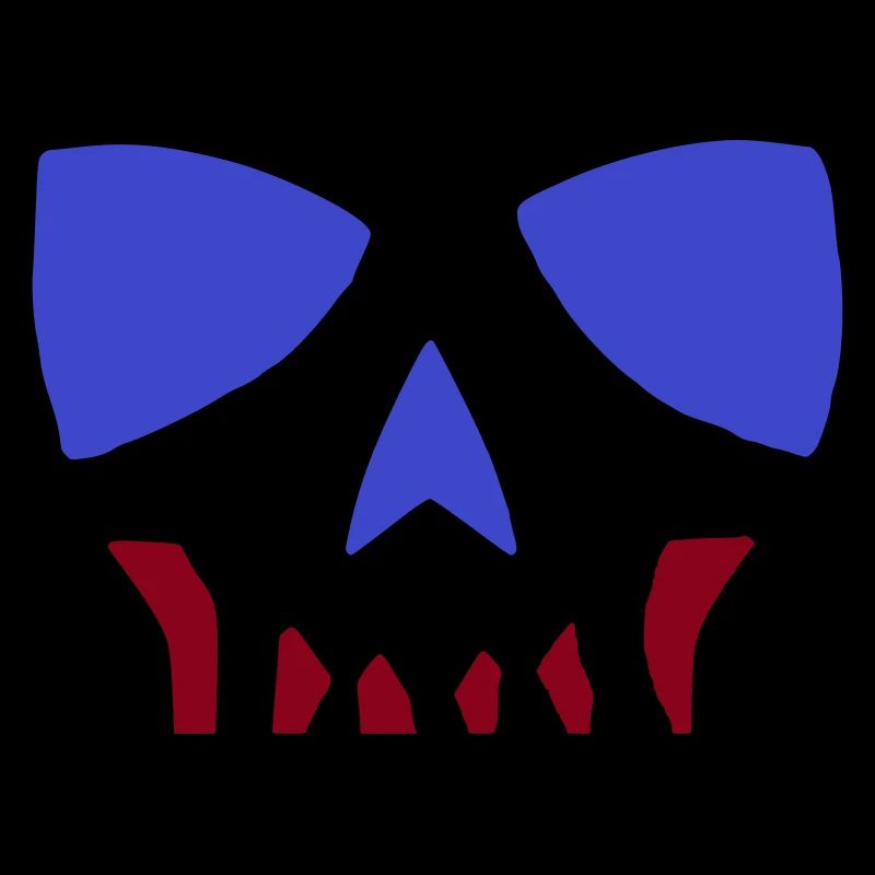 Comic Skull Two-tone Skull