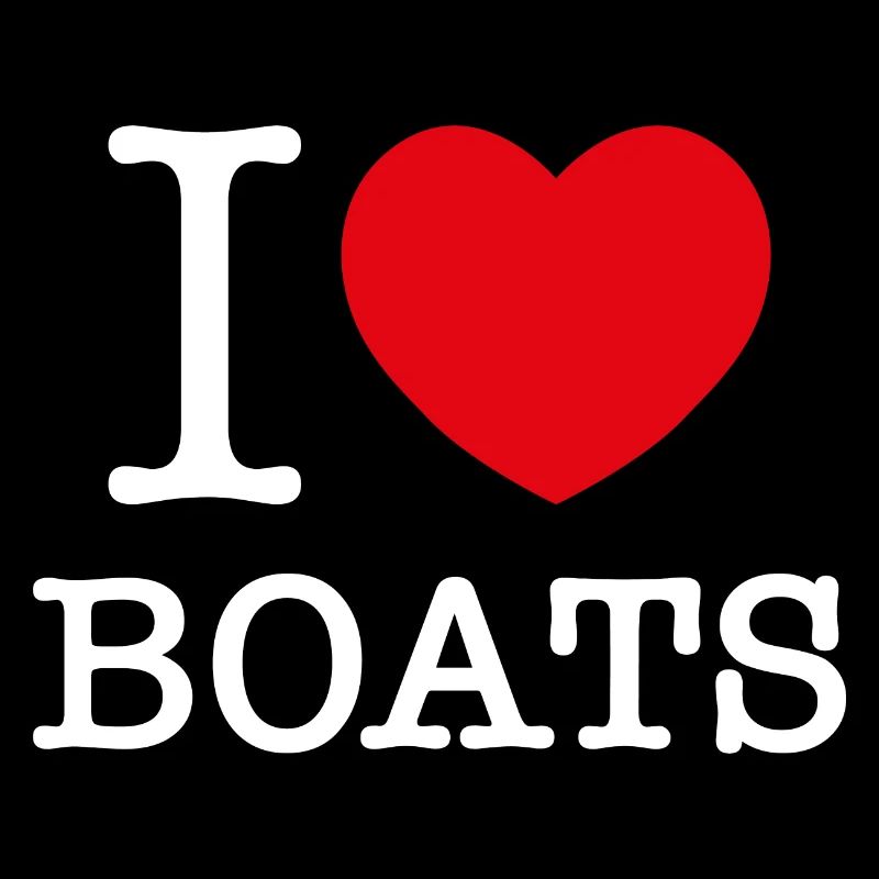 Ich liebe Boote Weiß