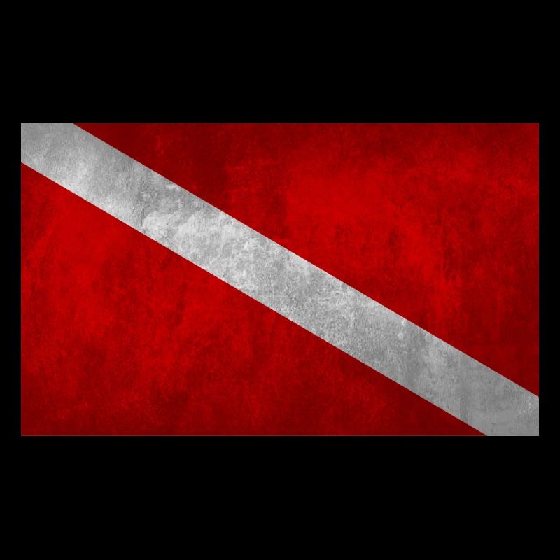 DRAPEAU DE PLONGEE OCCASION LOOK VINTAGE