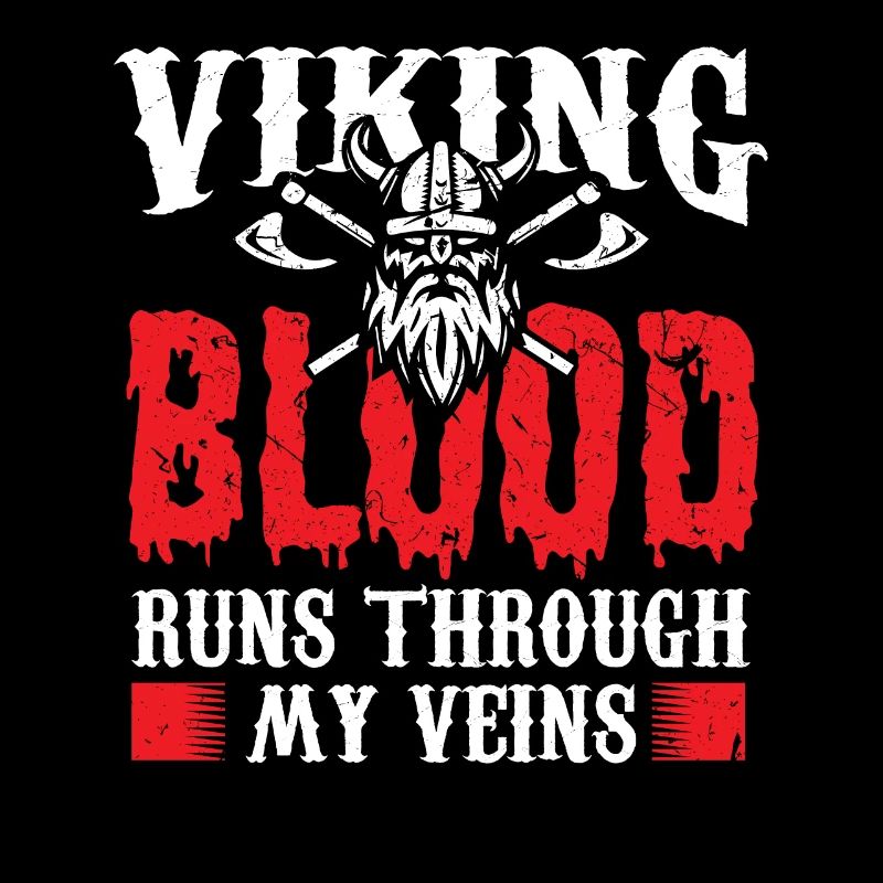 Wikinger Blut Nordisch Axt Thor Hammer Bart Odin