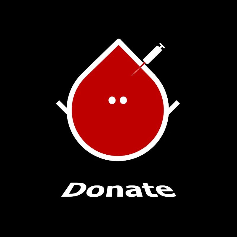 Blut - Spende - schwarz