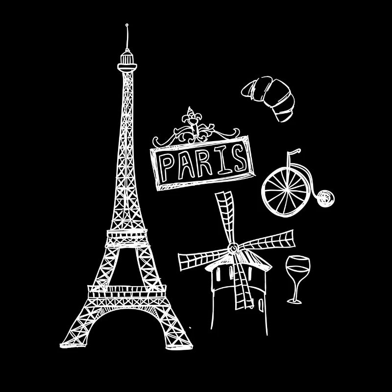 France Paris Eiffel Tower Bonjour gift