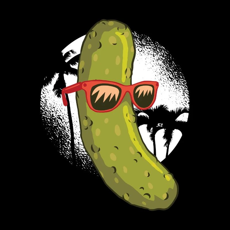Cucumber with sunglasses