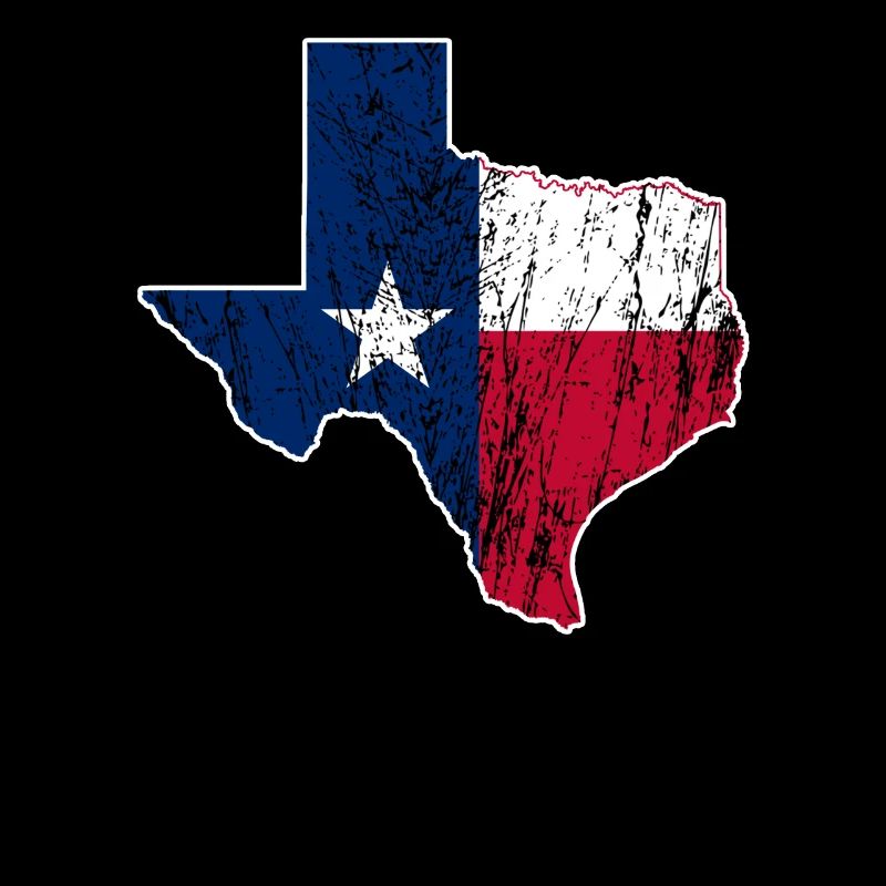 Retro Texas Flag Map