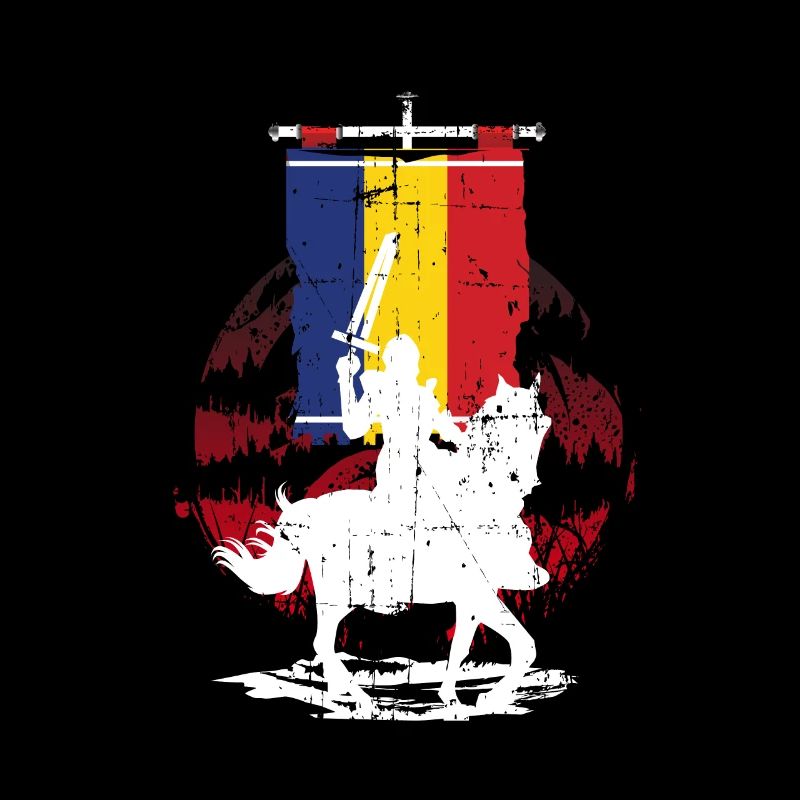 Romania flag knight