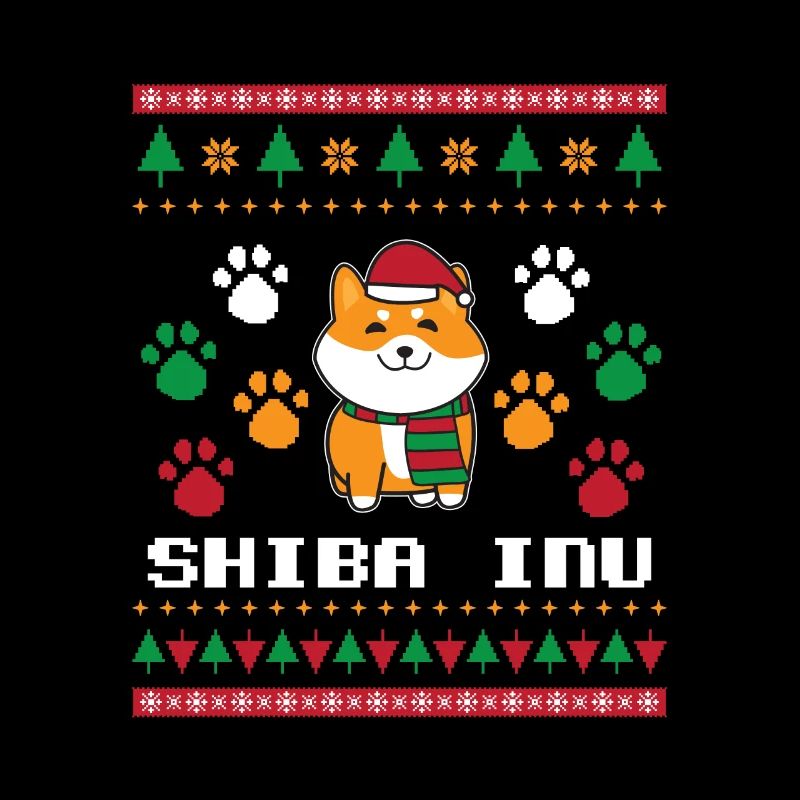 Shiba Inu Ugly Christmas Knitting Pattern Gift