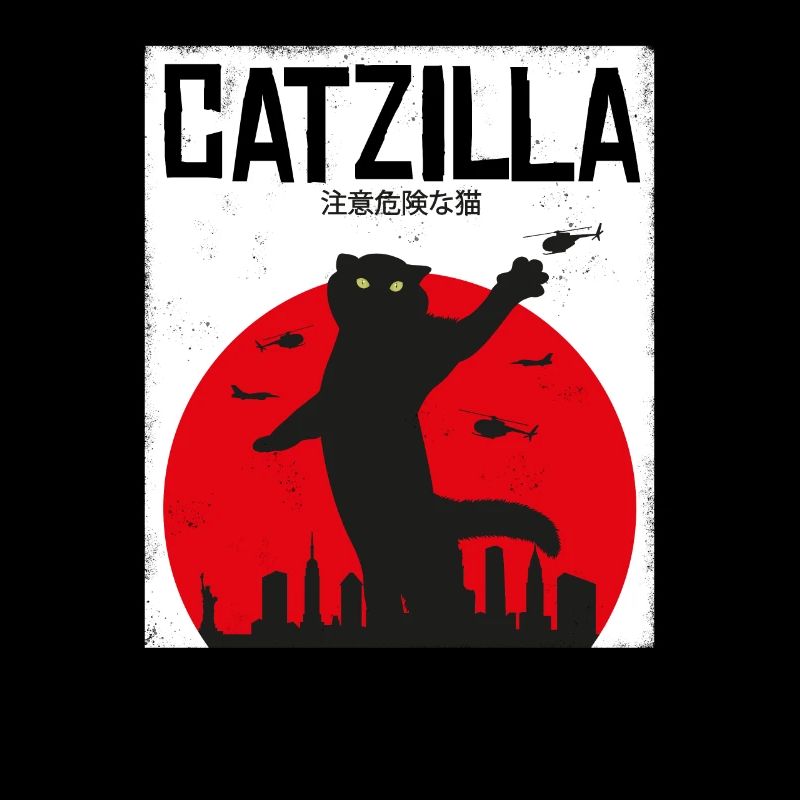 Catzilla Katzen Katzen Kater Kätzchen Geschenk