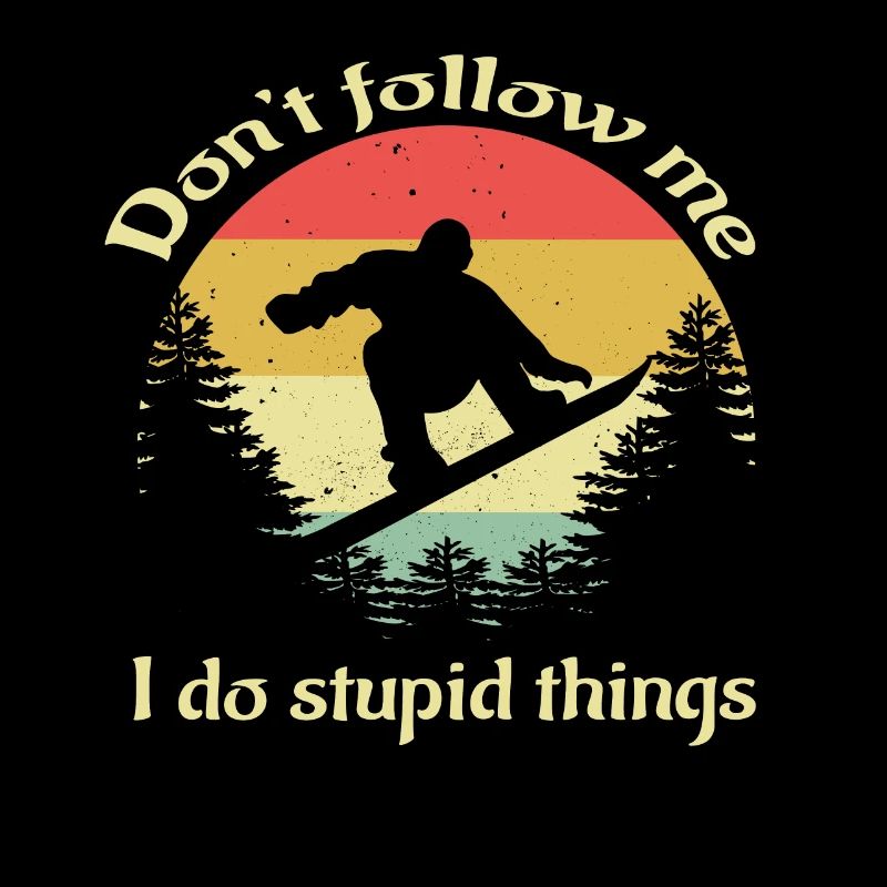 Snowboard Style Vintage Retro Silhouette Geschenk