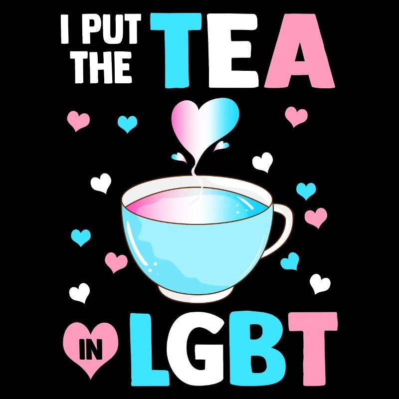 Legen Sie den Tee in LGBT Trans Flag