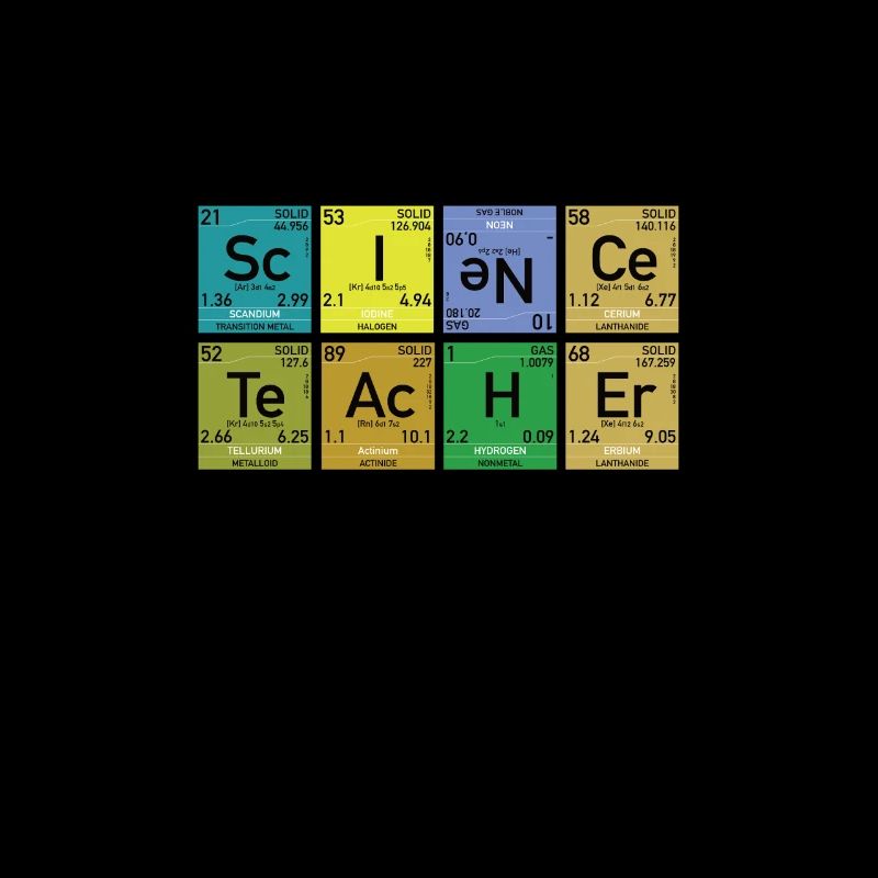 Professeur de sciences Nerd Funny Elements