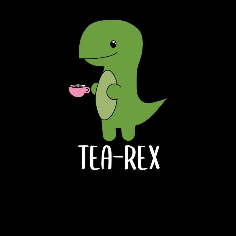 Tea-Rex cute green dinosaur dino