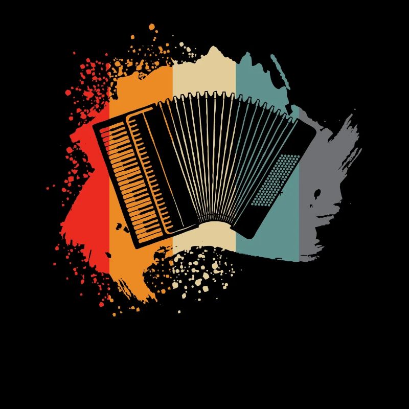 Accordéon - beau design rétro