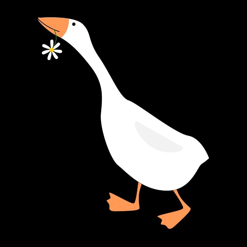 Gänseblümchen lustiges Gans mit Blüte