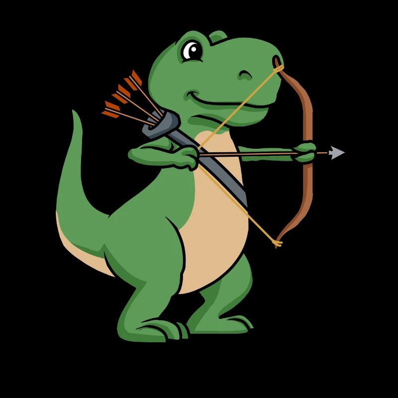 Arc et flèche de sport de tir à l'arc de dinosaure