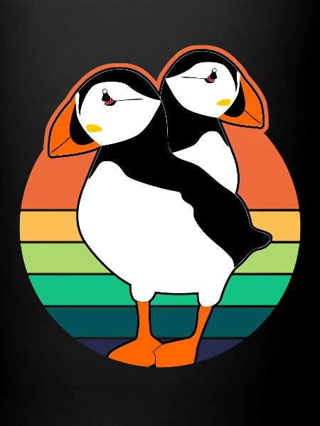 Puffin Perroquets Oiseaux rétro