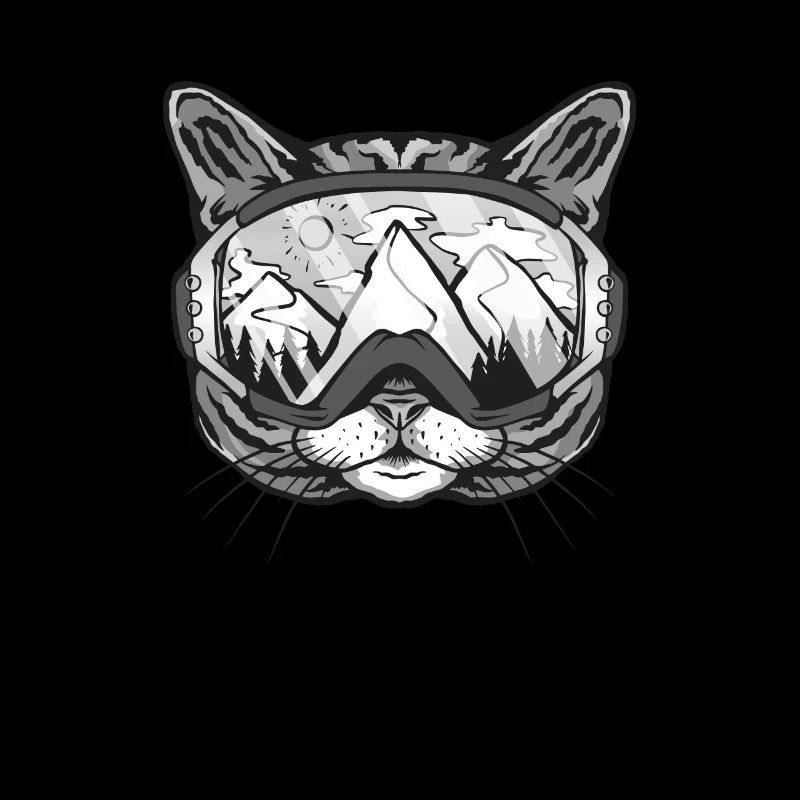 Cat ski lover gift idea