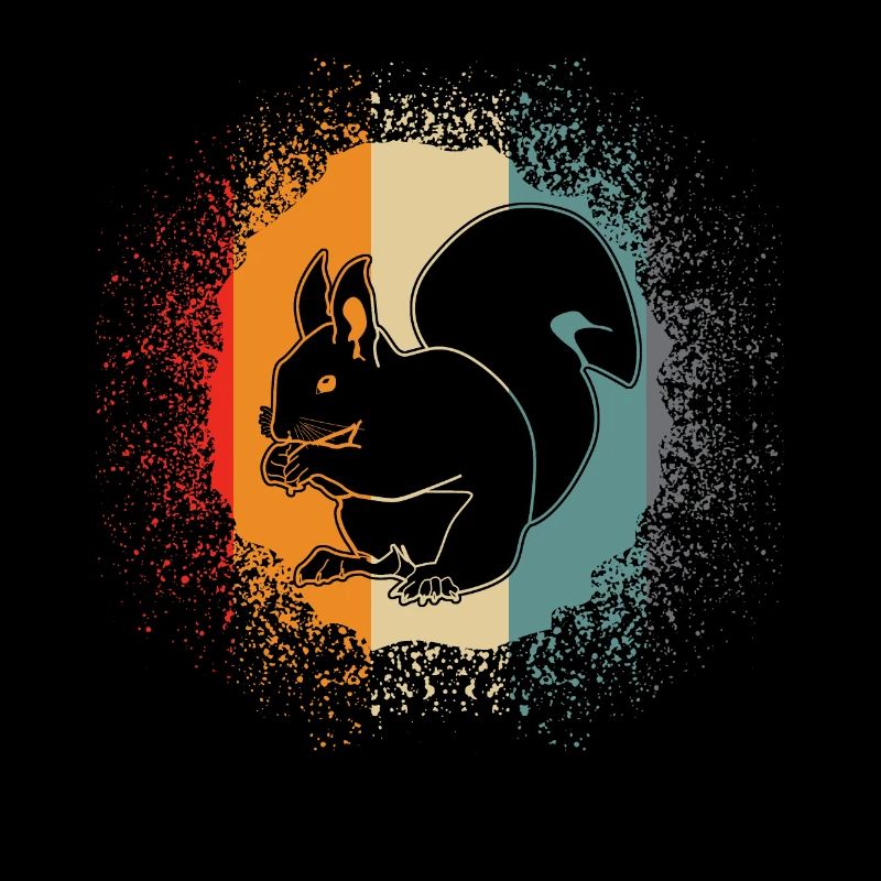 Squirrel Squirrel - Retro squirrel