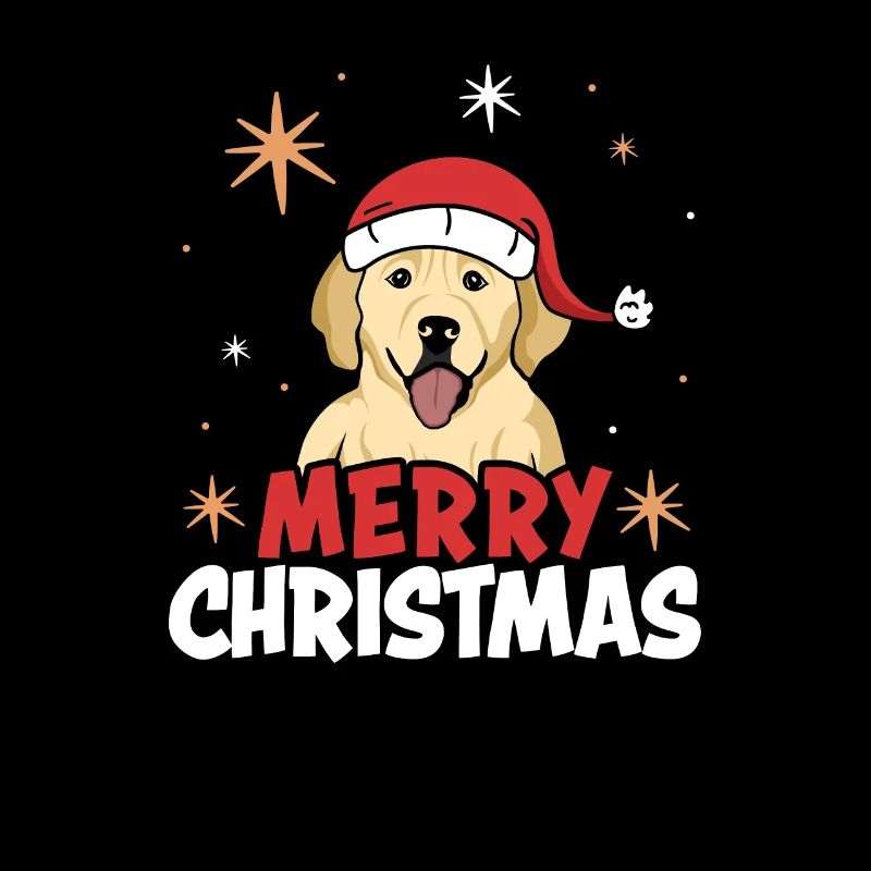Golden Retriever vous souhaite un Joyeux Noël
