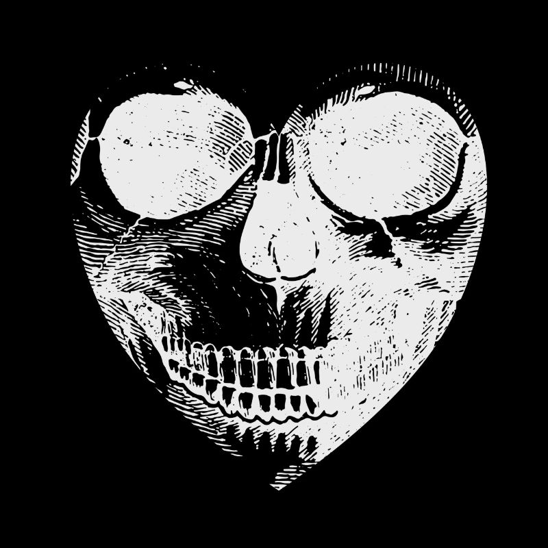 Crâne - Coeur Halloween Design
