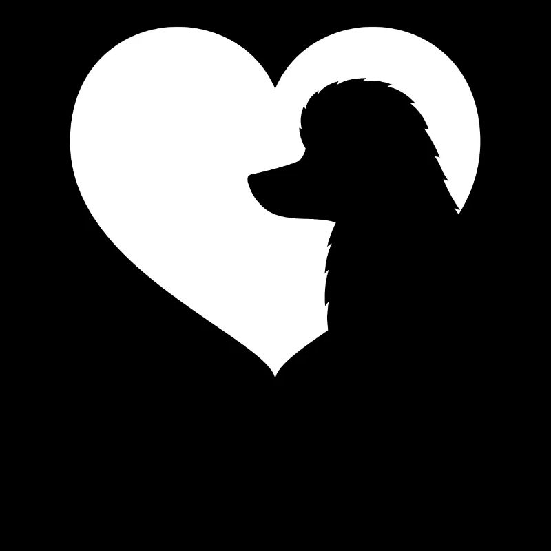 Pudel-Hundeherz-Schattenbild - Pudel
