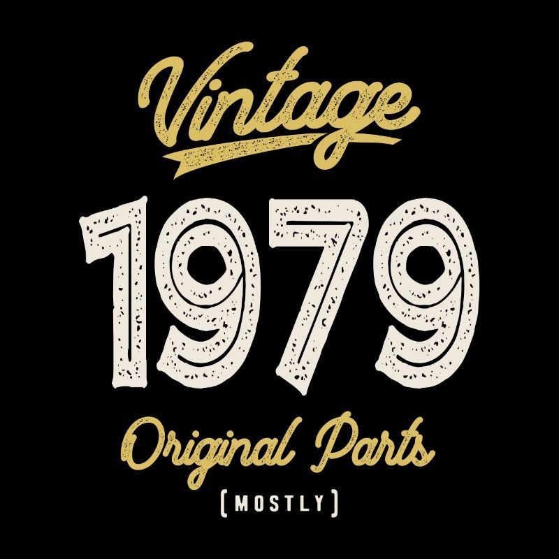 Vintage 1979 Originalteile - 43. Geburtstag Retro