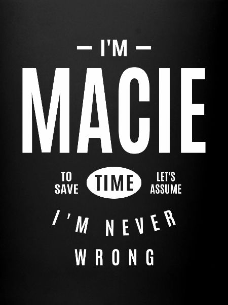 Macie Personalized Name