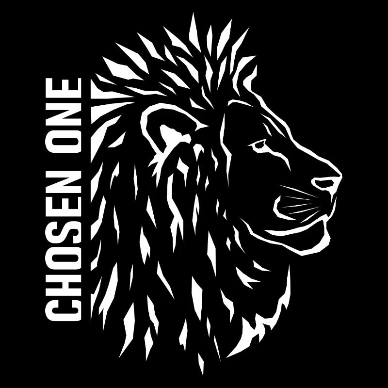 Chosen One – Stylized Lion Head White