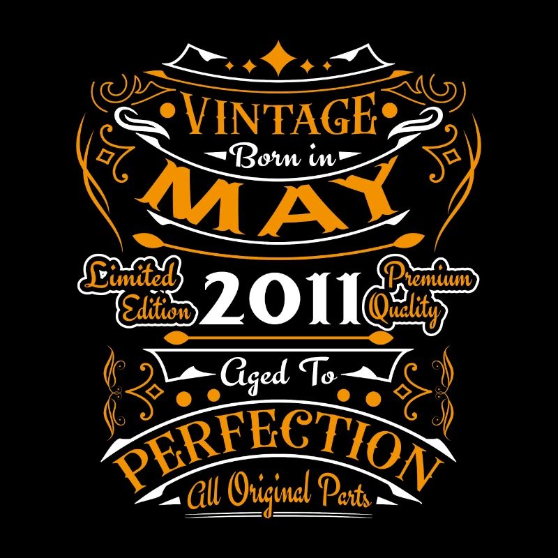 Vintage Born In May 2011 Birthday Gift