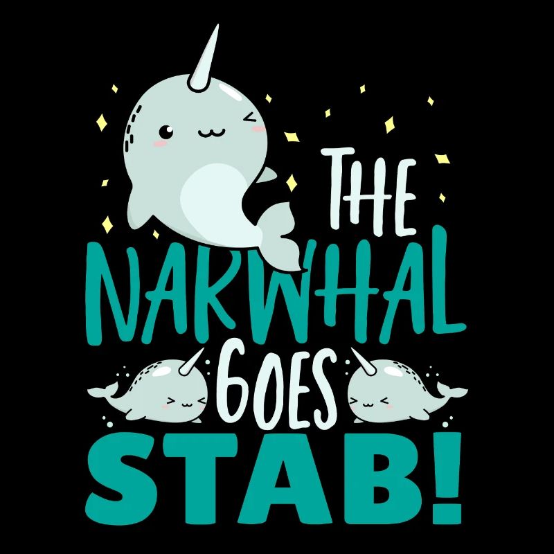Le narval va poignarder! Licorne de narval de la mer