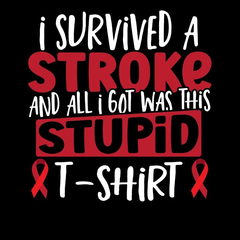 Stroke Survivor Red Ribbon I Survived A Stroke