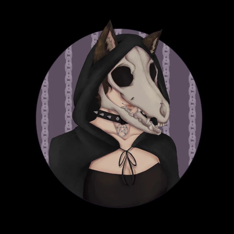 Animal skull grim reaper