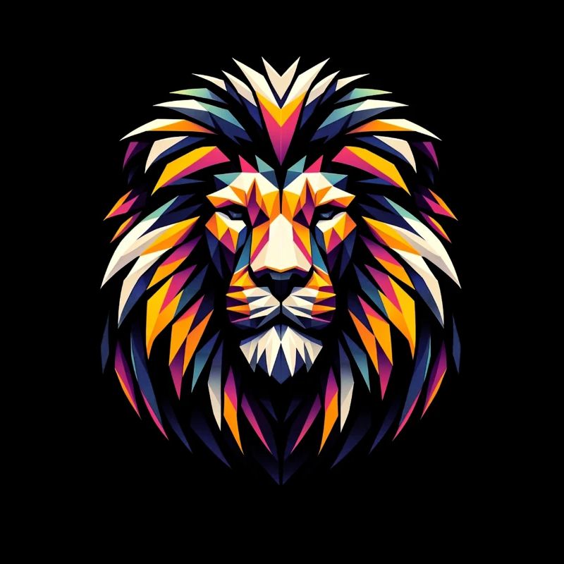 Lion polygonal
