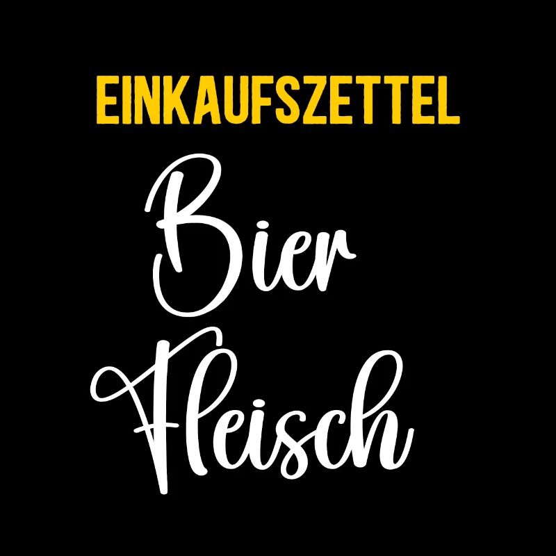 Einkaufsliste Bier und Fleisch