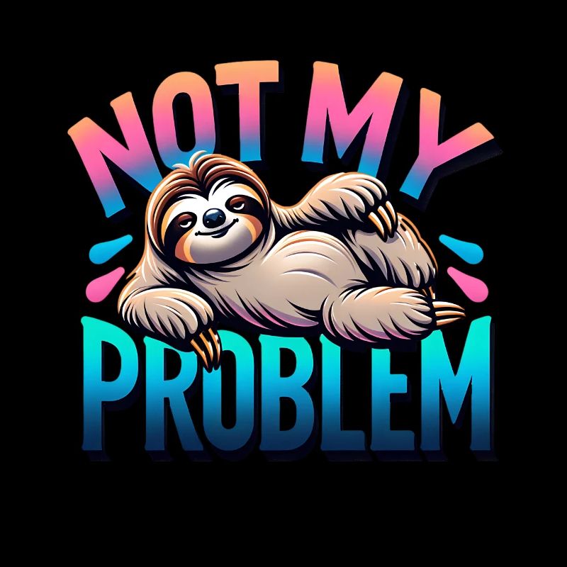 Fauler Faultier Not My Problem Spruch