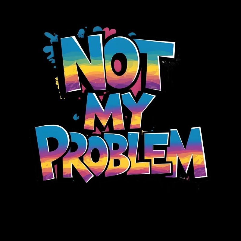 Not My Problem Street Art Style