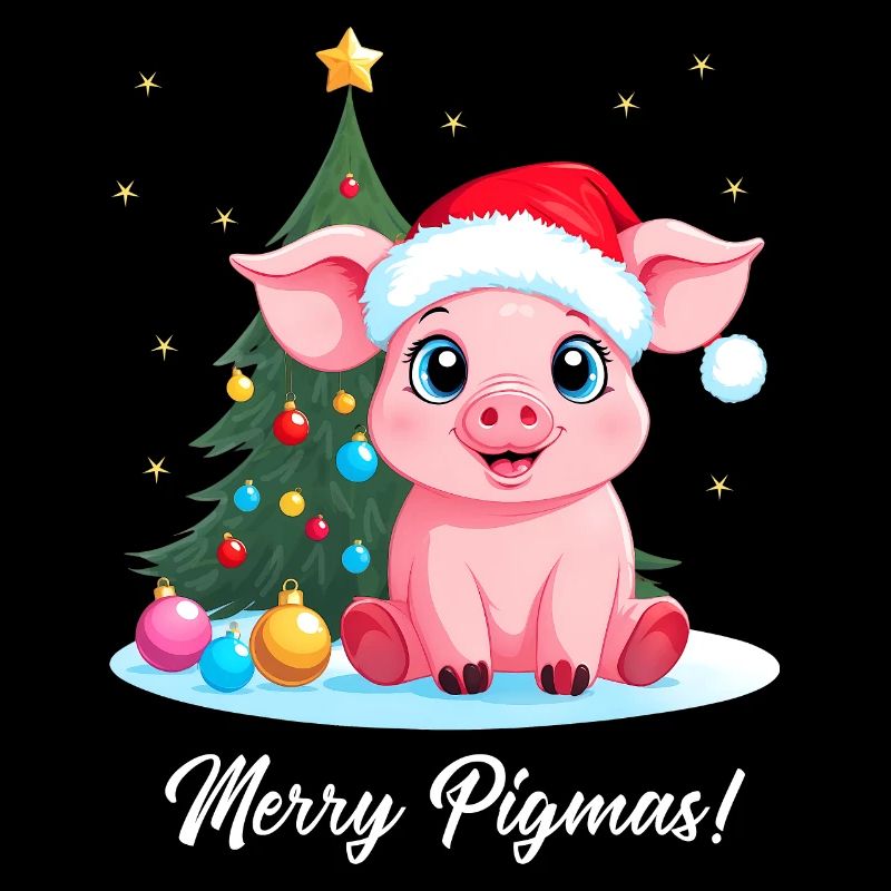 Cochon Noël fermier Joyeux Pigmas