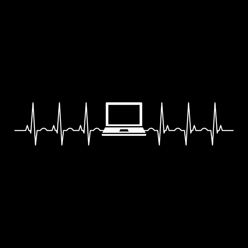 Computer Laptop Herzschlag Programmierer