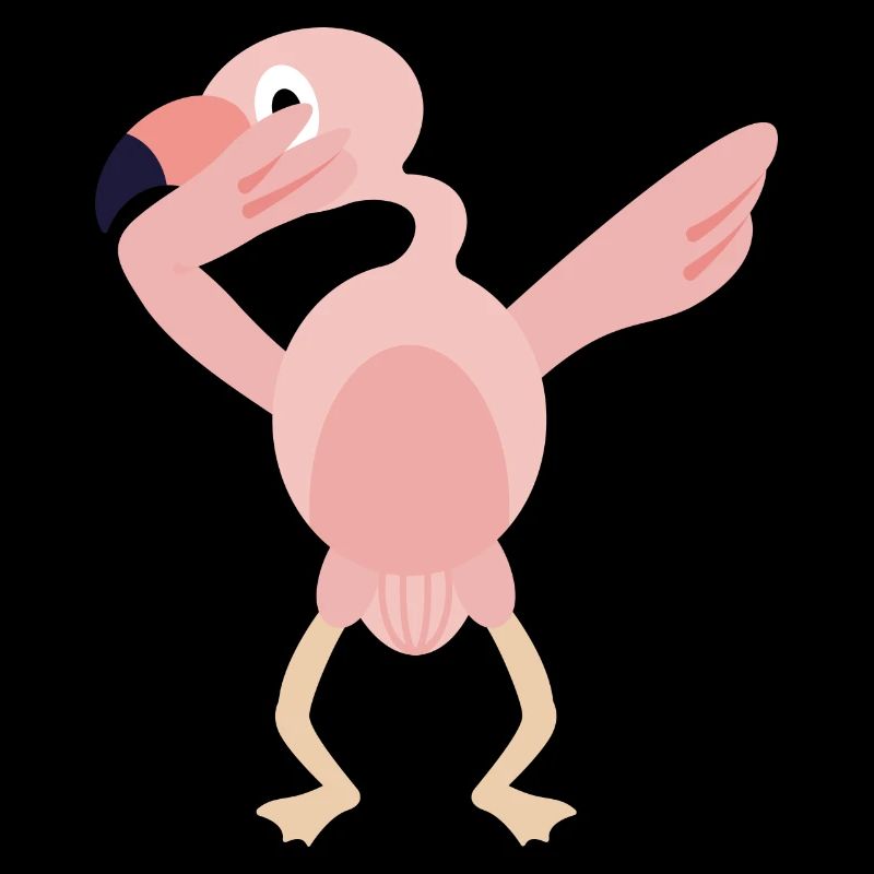 Dabbing flamingo dance timid idea gift