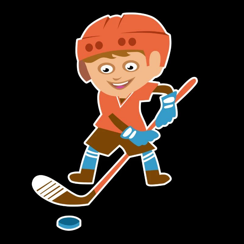Eishockey Comic Junge Puk Schläger Geschenk Kawaii